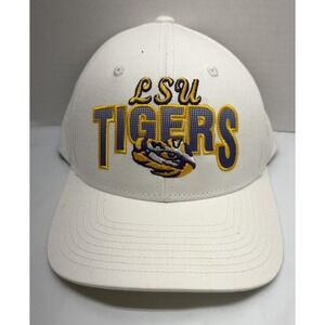 LSU Tigers Hat Cap Strap Back One Size White NCAA Football Top Of The World